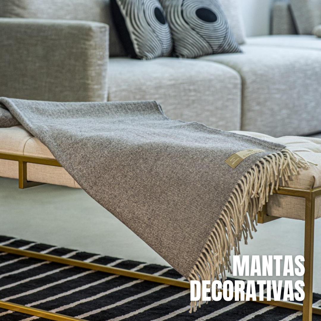 Manta Decorativa em Lã Merino